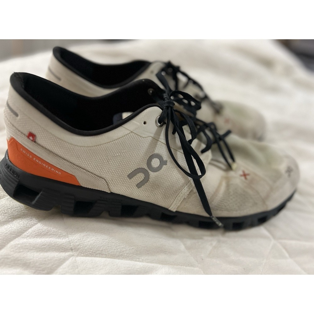 On Running Cloud X Shoes‎ Mens Size 14 White Black Athletic Sneakers 60.98699